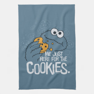 Cookie Monster Me Just Here for the Cookies Tea Towel
