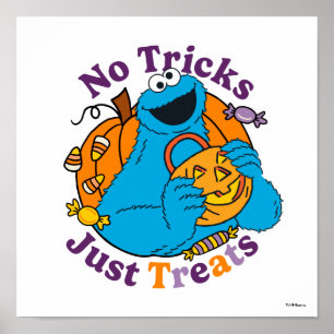 Cookie Monster   No Tricks Just Treats Poster