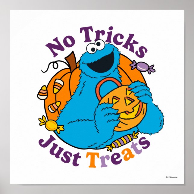 Cookie Monster | No Tricks Just Treats Poster (Front)