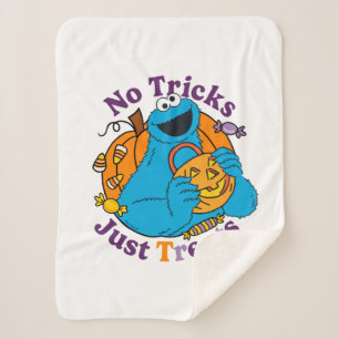 Cookie Monster   No Tricks Just Treats Sherpa Blanket