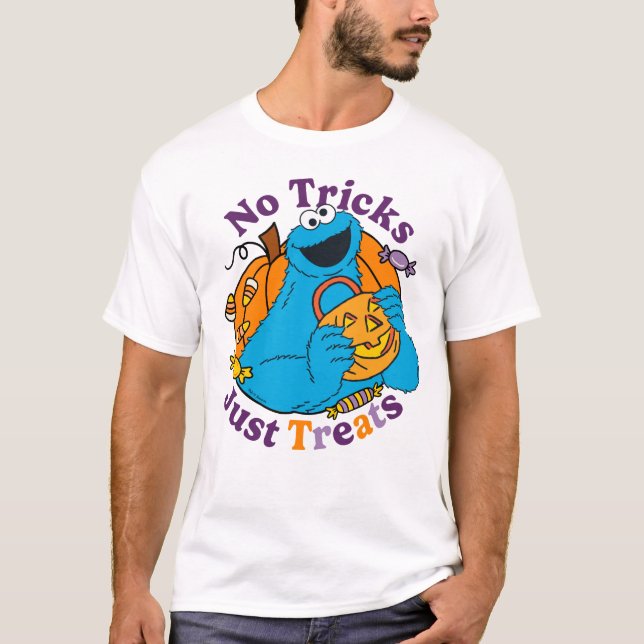 Cookie Monster | No Tricks Just Treats T-Shirt (Front)