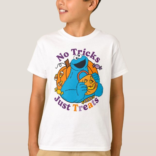 Cookie Monster | No Tricks Just Treats T-Shirt (Front)