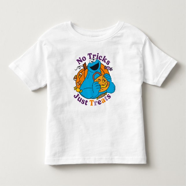 Cookie Monster | No Tricks Just Treats Toddler T-Shirt (Front)