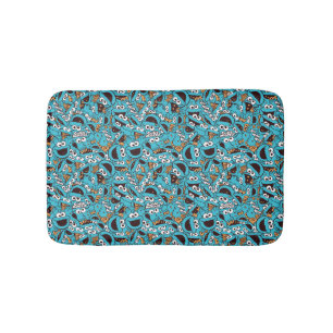 Cookie Monster   Nom Nom Nom Pattern Bath Mat