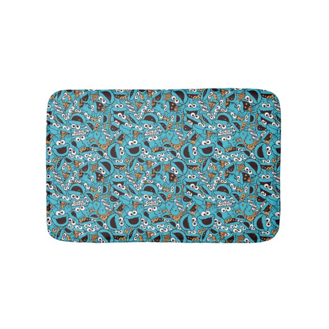 Cookie Monster | Nom Nom Nom Pattern Bath Mat (Front)