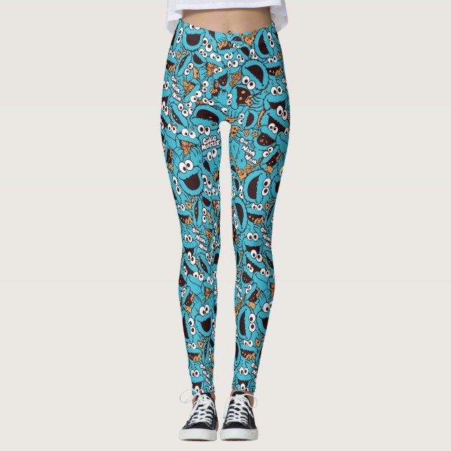 Cookie Monster | Nom Nom Nom Pattern Leggings (Front)