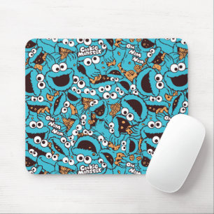 Cookie Monster   Nom Nom Nom Pattern Mouse Pad