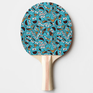 Cookie Monster   Nom Nom Nom Pattern Ping Pong Paddle