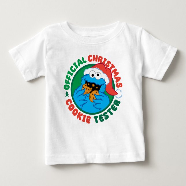 Cookie Monster | Official Christmas Cookie Tester Baby T-Shirt (Front)