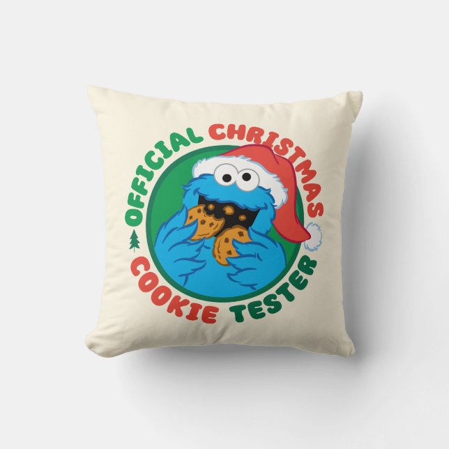 Cookie Monster | Official Christmas Cookie Tester Cushion (Front)