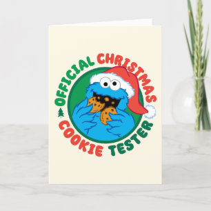 Cookie Monster   Official Christmas Cookie Tester Holiday Card