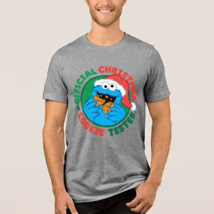Cookie Monster   Official Christmas Cookie Tester Tri-Blend Shirt