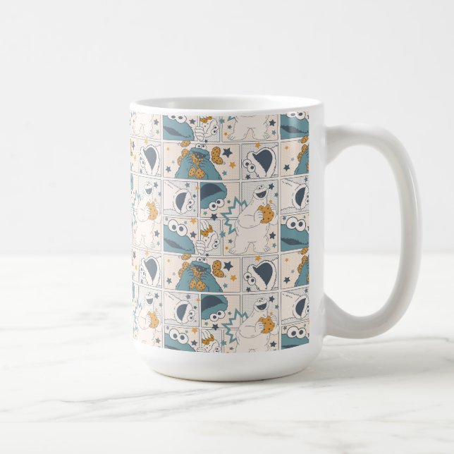 Cookie Monster | Om Nom Nom Comic Pattern Coffee Mug (Right)