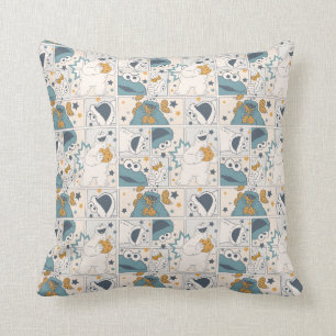 Cookie Monster   Om Nom Nom Comic Pattern Cushion