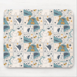 Cookie Monster   Om Nom Nom Comic Pattern Mouse Pad
