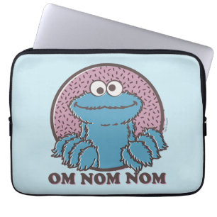 Cookie Monster   Om Nom Nom Laptop Sleeve