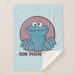 Cookie Monster   Om Nom Nom Sherpa Blanket
