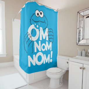 Cookie Monster   Om Nom Nom! Shower Curtain