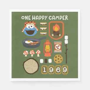 Cookie Monster   One Happy Camper Napkin