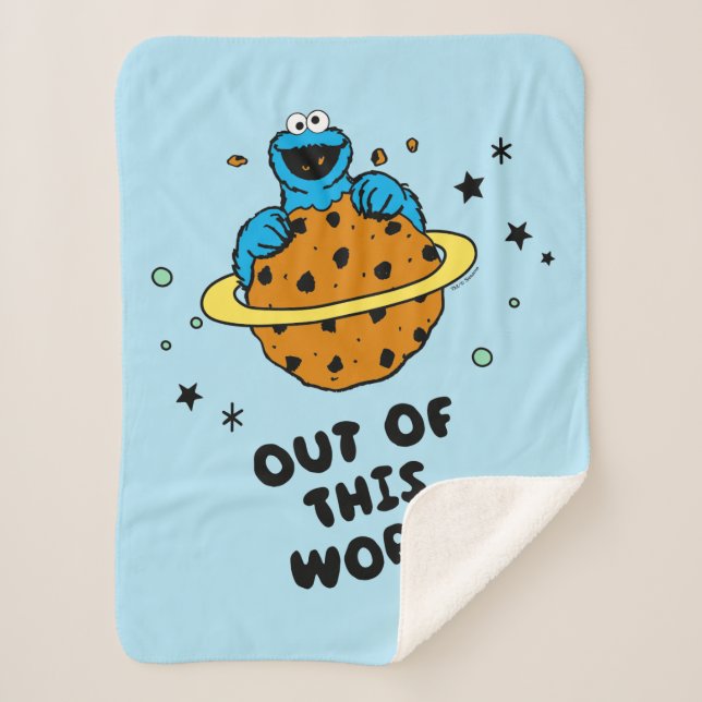 Cookie Monster | Out of This World Sherpa Blanket (Front)
