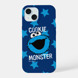 Cookie Monster Pattern Face iPhone 15 Case