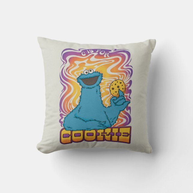 Cookie Monster | Psychedelic Cushion (Front)
