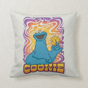 Cookie Monster   Psychedelic Cushion