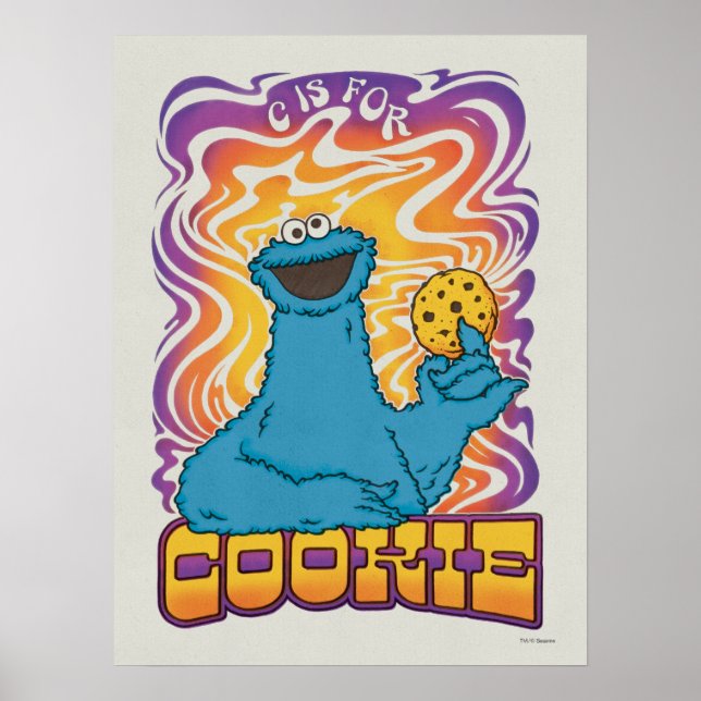 Cookie Monster | Psychedelic Poster (Front)