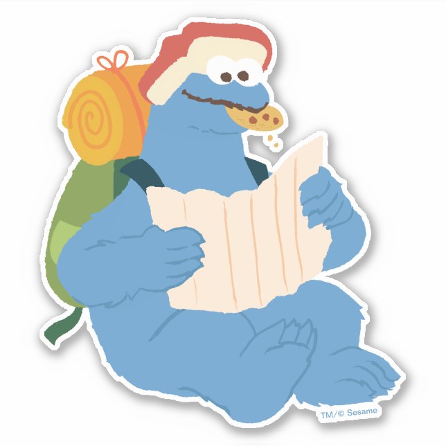Cookie Monster Reading A Map (Front)