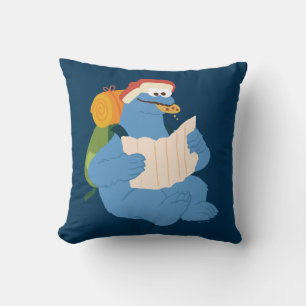 Cookie Monster Reading A Map Cushion