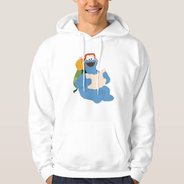 Cookie Monster Reading A Map Hoodie (Front)
