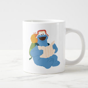 Cookie Monster Reading A Map Large Coffee Mug