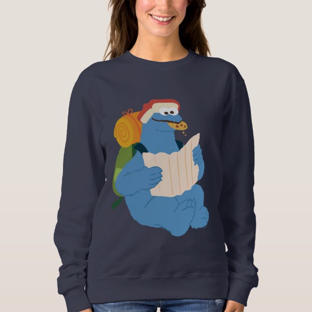 Cookie Monster Reading A Map Sweatshirt (Front)