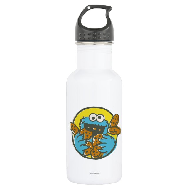 Cookie Monster Retro 532 Ml Water Bottle (Front)