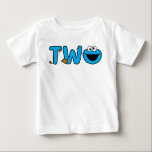 Cookie Monster Second Birthday Baby T-Shirt<br><div class="desc">Celebrate your child's second birthday with this super cute Cookie Monster shirt! © 2020 Sesame Workshop. www.sesamestreet.org</div>