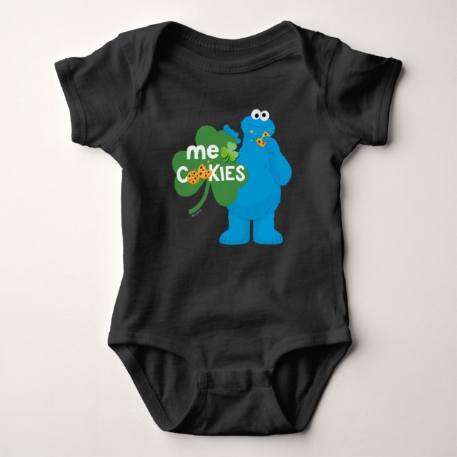 Cookie Monster | Shamrock Love Baby Bodysuit (Front)