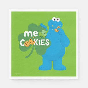 Cookie Monster Shamrock Love Napkin