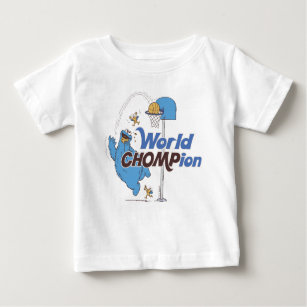 Cookie Monster   Shooting Basketball Hoops Baby T-Shirt