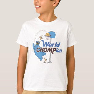 Cookie Monster   Shooting Basketball Hoops T-Shirt