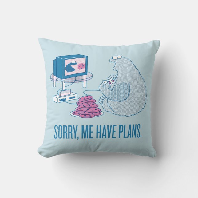 Cookie Monster | Sorry, Me Have Plans Cushion (Front)