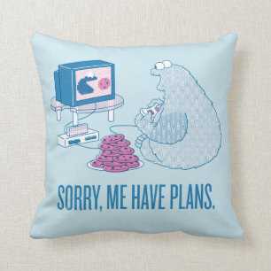 Cookie Monster   Sorry, Me Have Plans Cushion