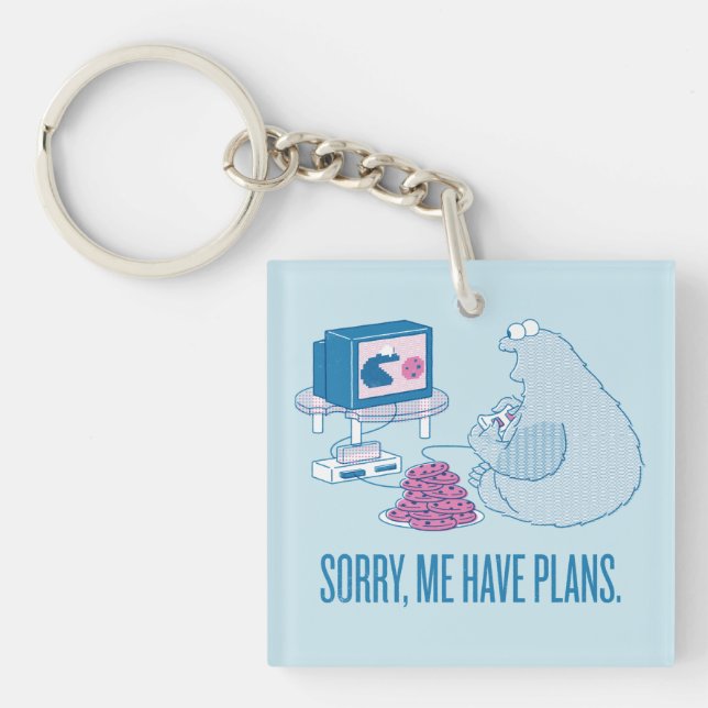Cookie Monster | Sorry, Me Have Plans Key Ring (Front)