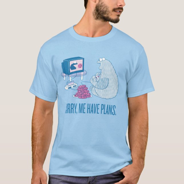 Cookie Monster | Sorry, Me Have Plans T-Shirt (Front)