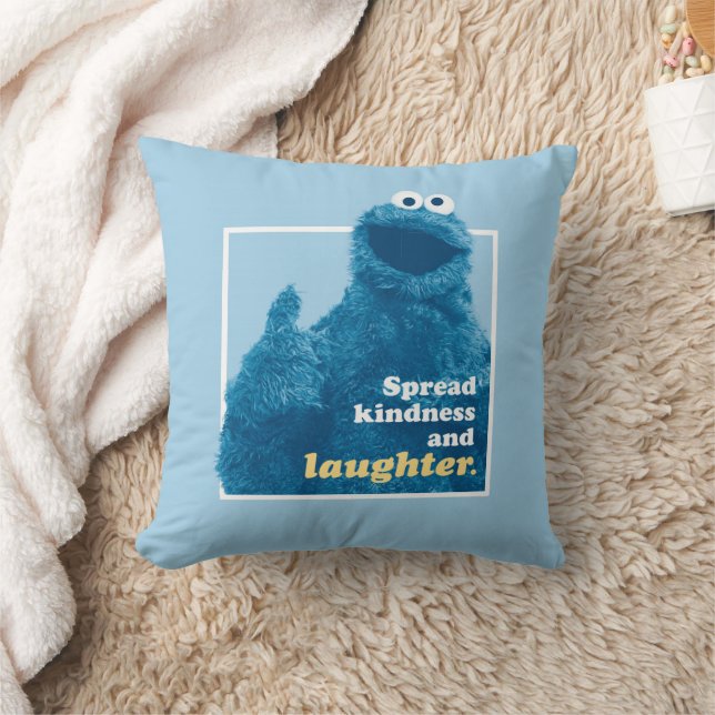 Cookie Monster | Spread Kindness and Laughter Cushion (Blanket)