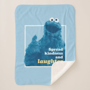 Cookie Monster   Spread Kindness and Laughter Sherpa Blanket