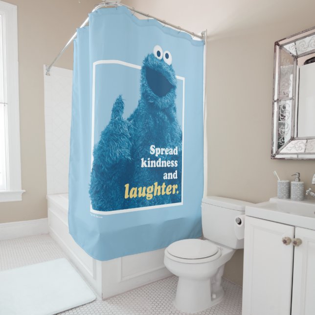 Cookie Monster | Spread Kindness and Laughter Shower Curtain (In Situ)