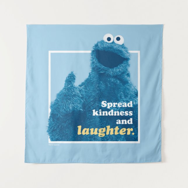Cookie Monster | Spread Kindness and Laughter Tapestry (Front)
