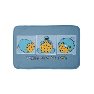 Cookie Monster   That's How Me Roll Bath Mat