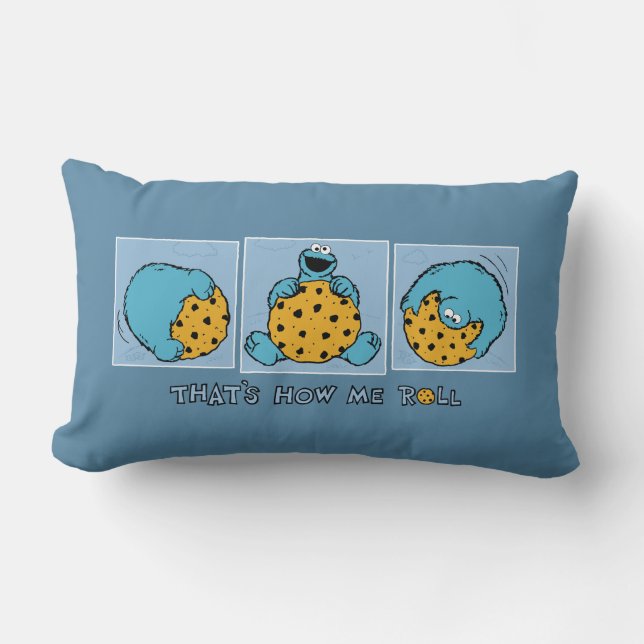 Cookie Monster | That's How Me Roll Lumbar Cushion (Front)