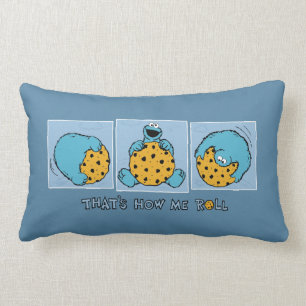Cookie Monster   That's How Me Roll Lumbar Cushion